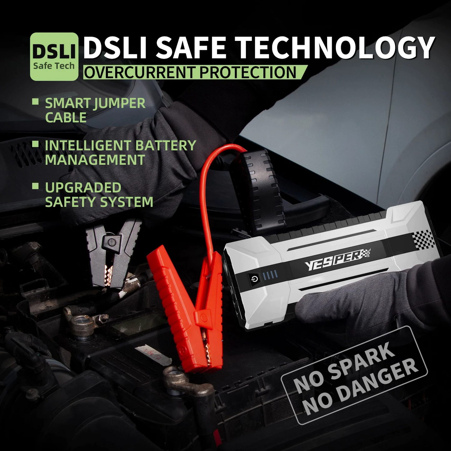 Power Bank 16000mAh 2160A 12V Jump Starter Portable Charger Car Booster