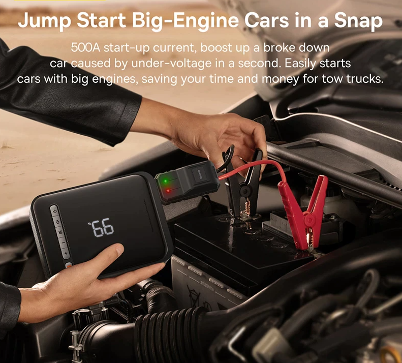 2 in 1 1000A Car Jump Starter Power Bank Portable Air Compressor