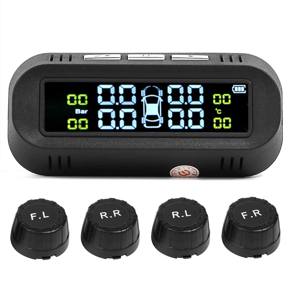 C68 USB+Solar Car TPMS Tire Pressure Monitor